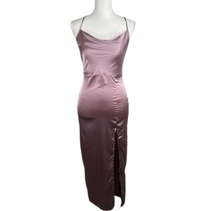 SHEIN Sexy Lavender Silky Midi Slip Dress Size Small New with tags!
